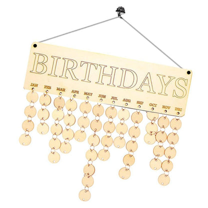 Wooden DIY Hanging Birthday Calendar Board by HitMyNeed