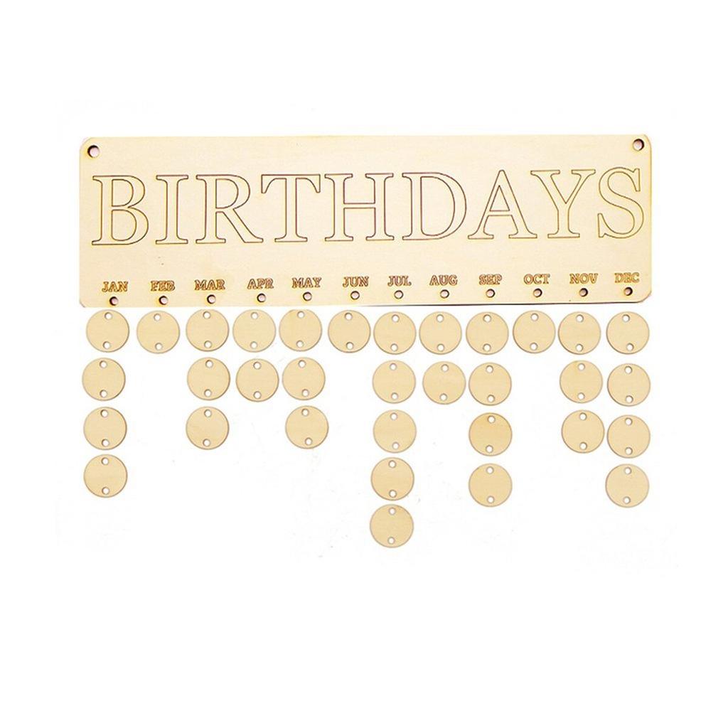 Wooden DIY Hanging Birthday Calendar Board by HitMyNeed