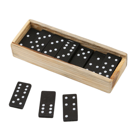 Wooden Dominoes 28-Piece Family Game Set by HitMyNeed