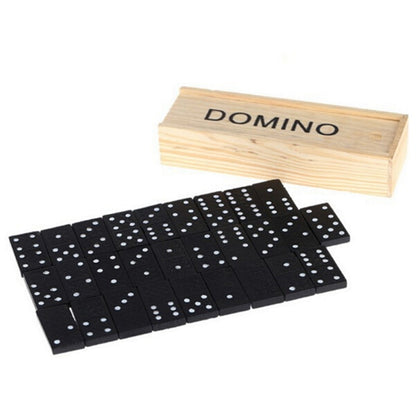 Wooden Dominoes 28-Piece Family Game Set by HitMyNeed