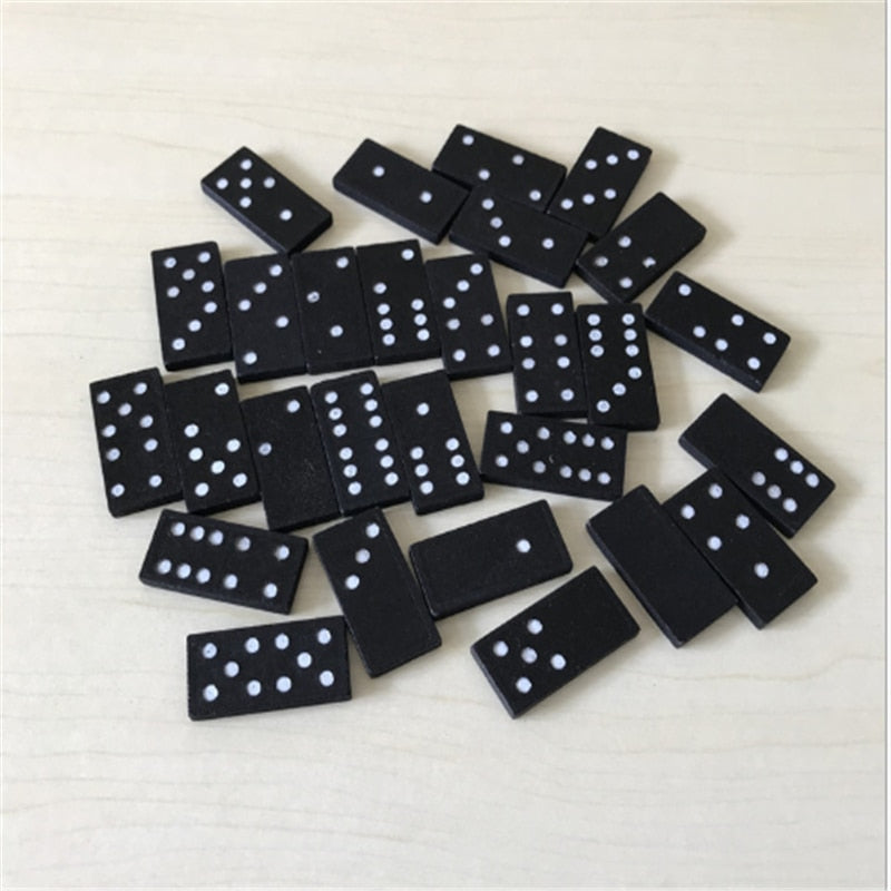 Wooden Dominoes 28-Piece Family Game Set by HitMyNeed