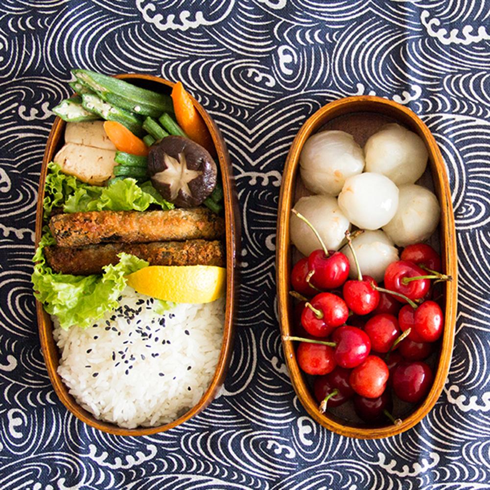 Wooden Double-Layer Bento Lunch Box Set by HitMyNeed