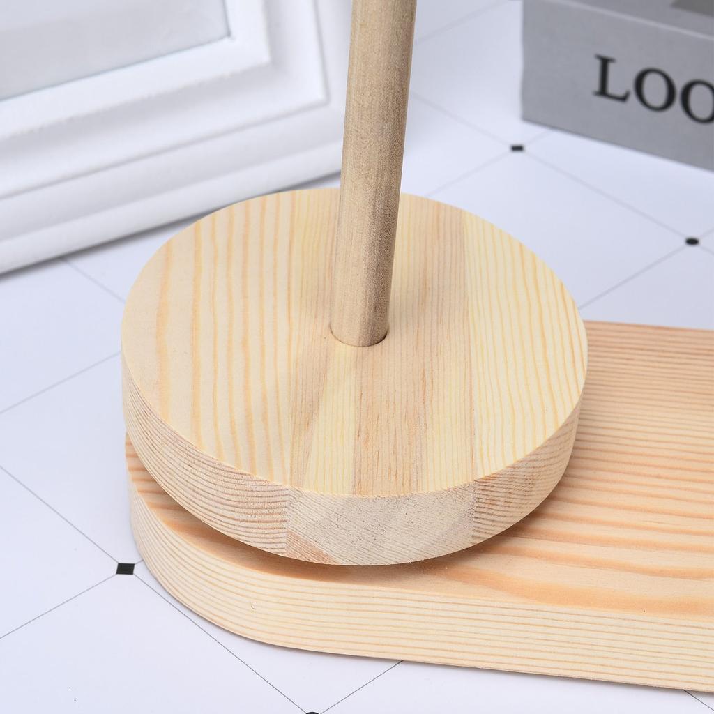 Wooden Double Yarn Holder Stand with Rotating Base by HitMyNeed