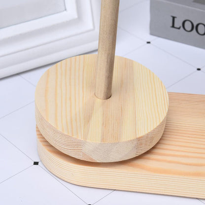 Wooden Double Yarn Holder Stand with Rotating Base by HitMyNeed