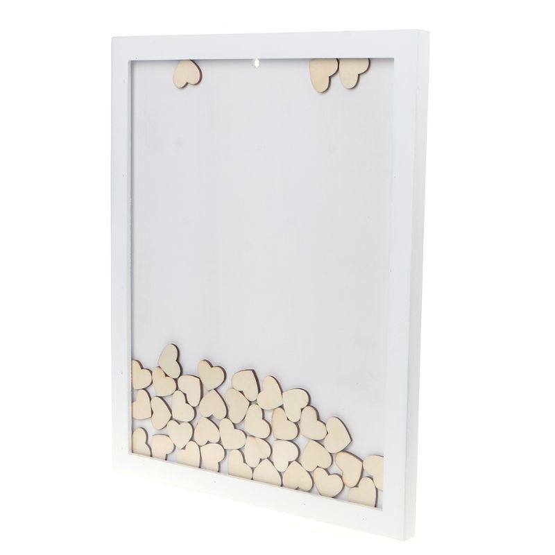 Wooden Drop Box Guest Book with 120 Hearts by HitMyNeed