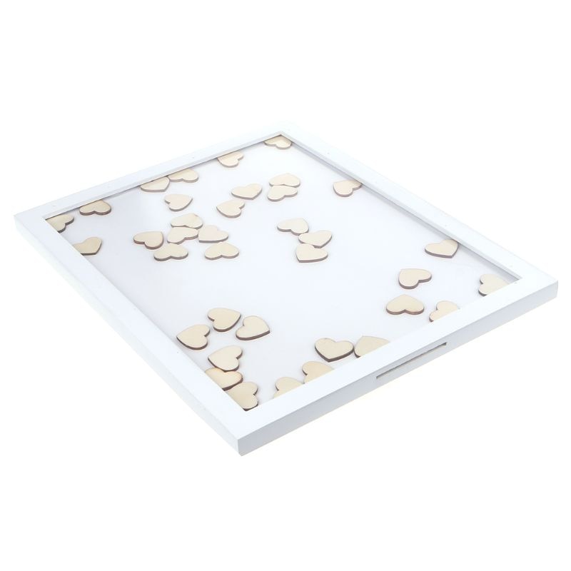Wooden Drop Box Guest Book with 120 Hearts by HitMyNeed