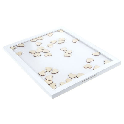 Wooden Drop Box Guest Book with 120 Hearts by HitMyNeed