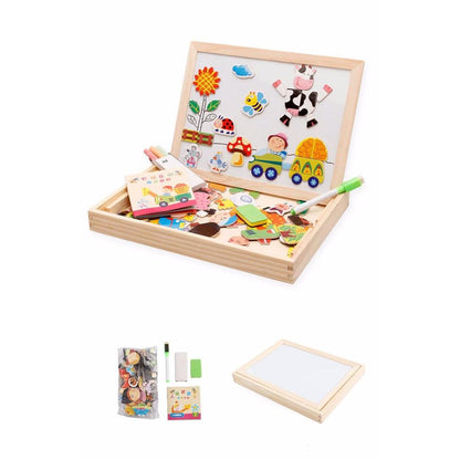 Wooden Educational Activity Kit with Boards & Puzzles by HitMyNeed