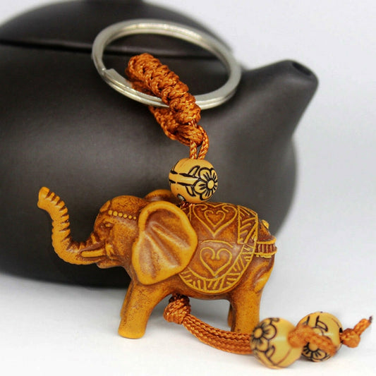 Wooden Elephant Keychain Travel Souvenir by HitMyNeed
