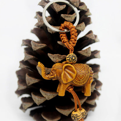 Wooden Elephant Keychain Travel Souvenir by HitMyNeed