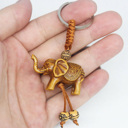 Wooden Elephant Keychain Travel Souvenir by HitMyNeed