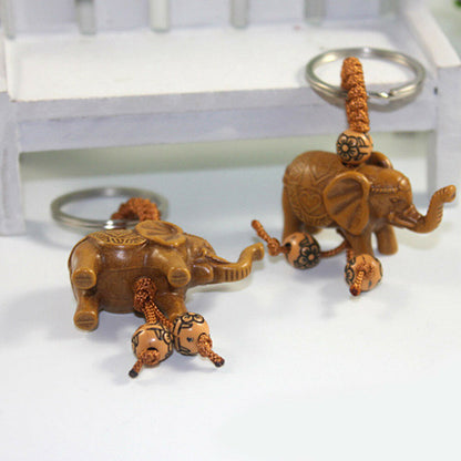 Wooden Elephant Keychain Travel Souvenir by HitMyNeed