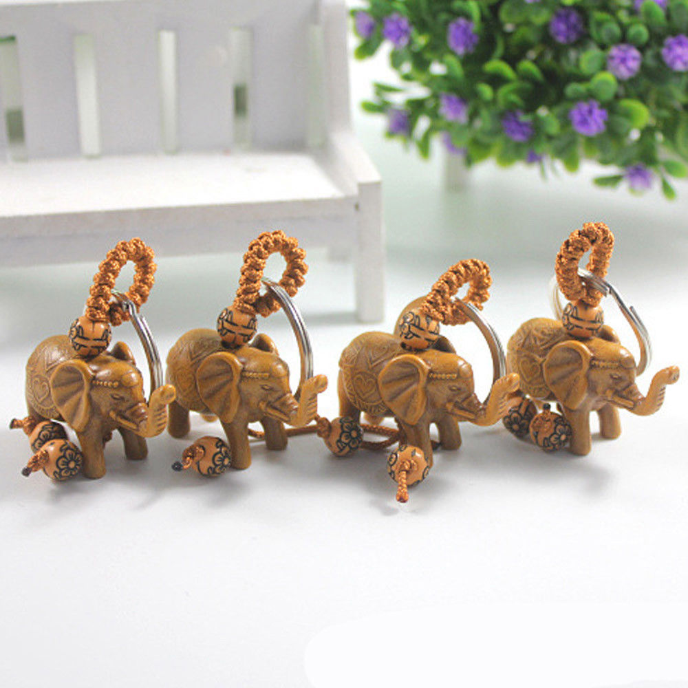 Wooden Elephant Keychain Travel Souvenir by HitMyNeed