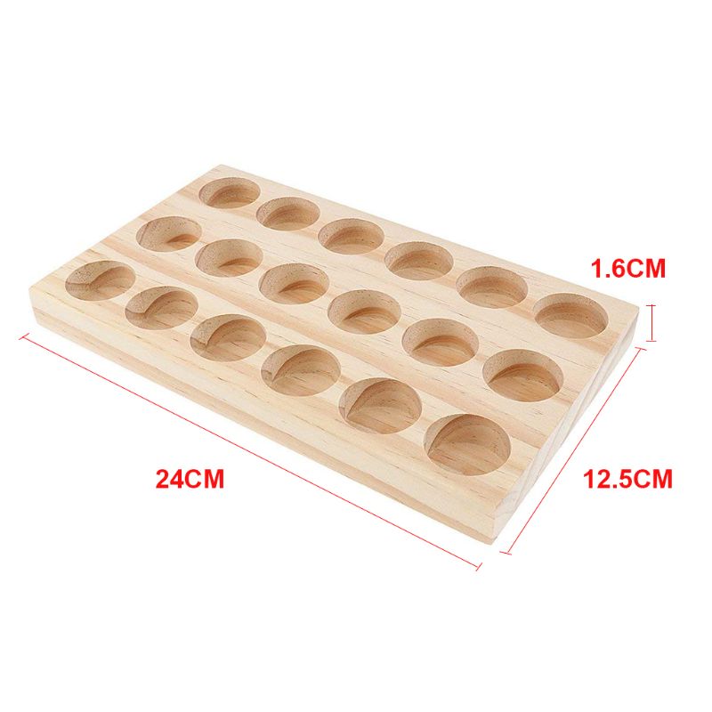 Wooden Essential Oil Tray Holder for 18 Bottles by HitMyNeed