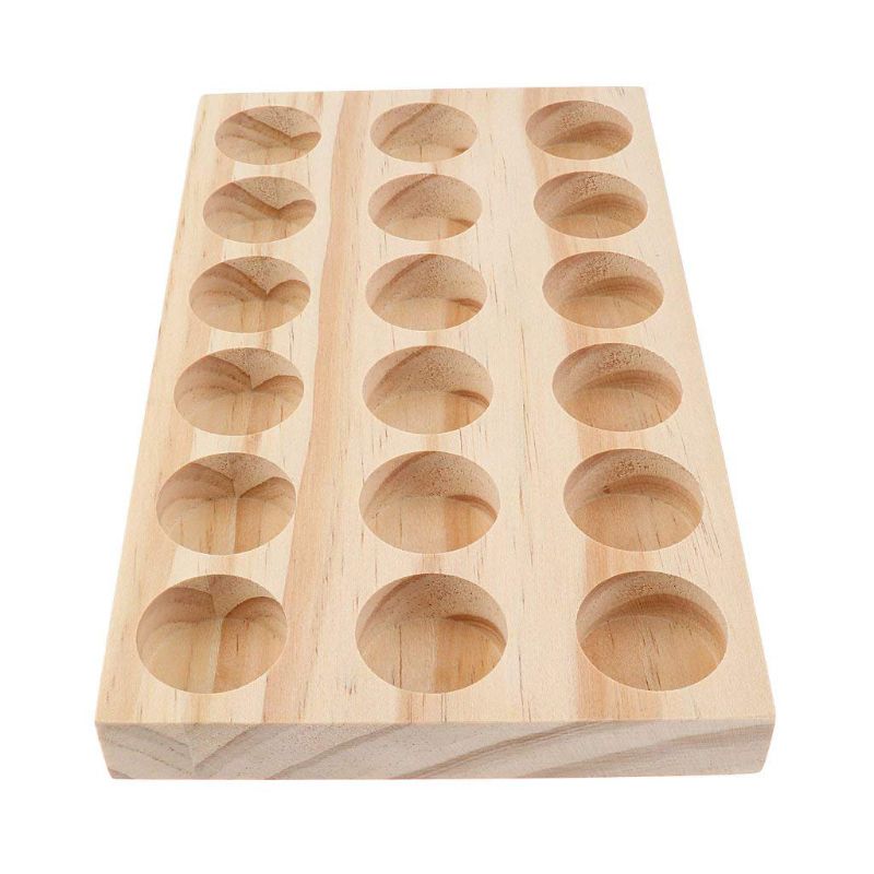 Wooden Essential Oil Tray Holder for 18 Bottles by HitMyNeed