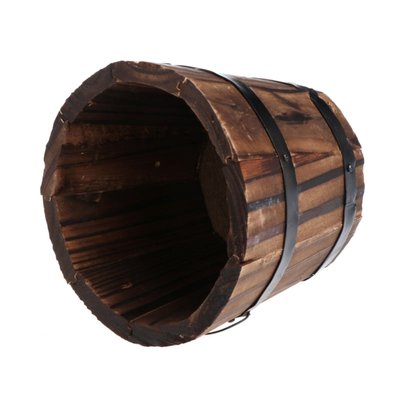 Wooden Flower Pot Garden Planter 12 x 9 x 10 cm by HitMyNeed