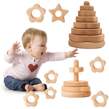 Wooden Flower Stacking Toy for Toddlers by HitMyNeed