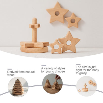 Wooden Flower Stacking Toy for Toddlers by HitMyNeed
