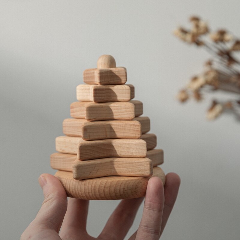 Wooden Flower Stacking Toy for Toddlers by HitMyNeed