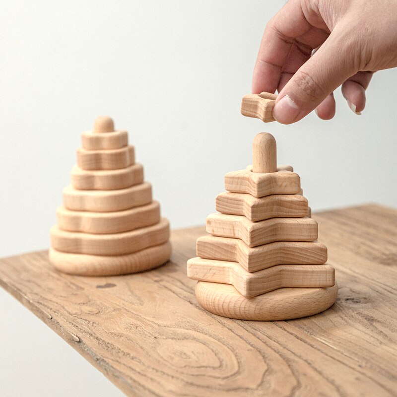 Wooden Flower Stacking Toy for Toddlers by HitMyNeed