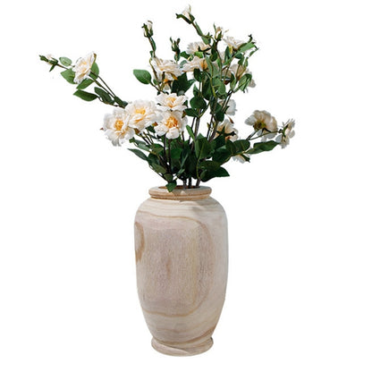 Wooden Flower Vase for Home Decoration, 20cm by HitMyNeed