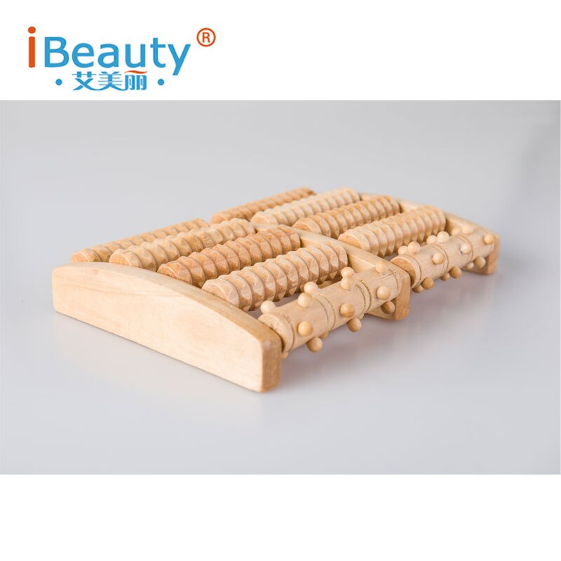 Wooden Foot Massage Roller with 5-Row Design by HitMyNeed
