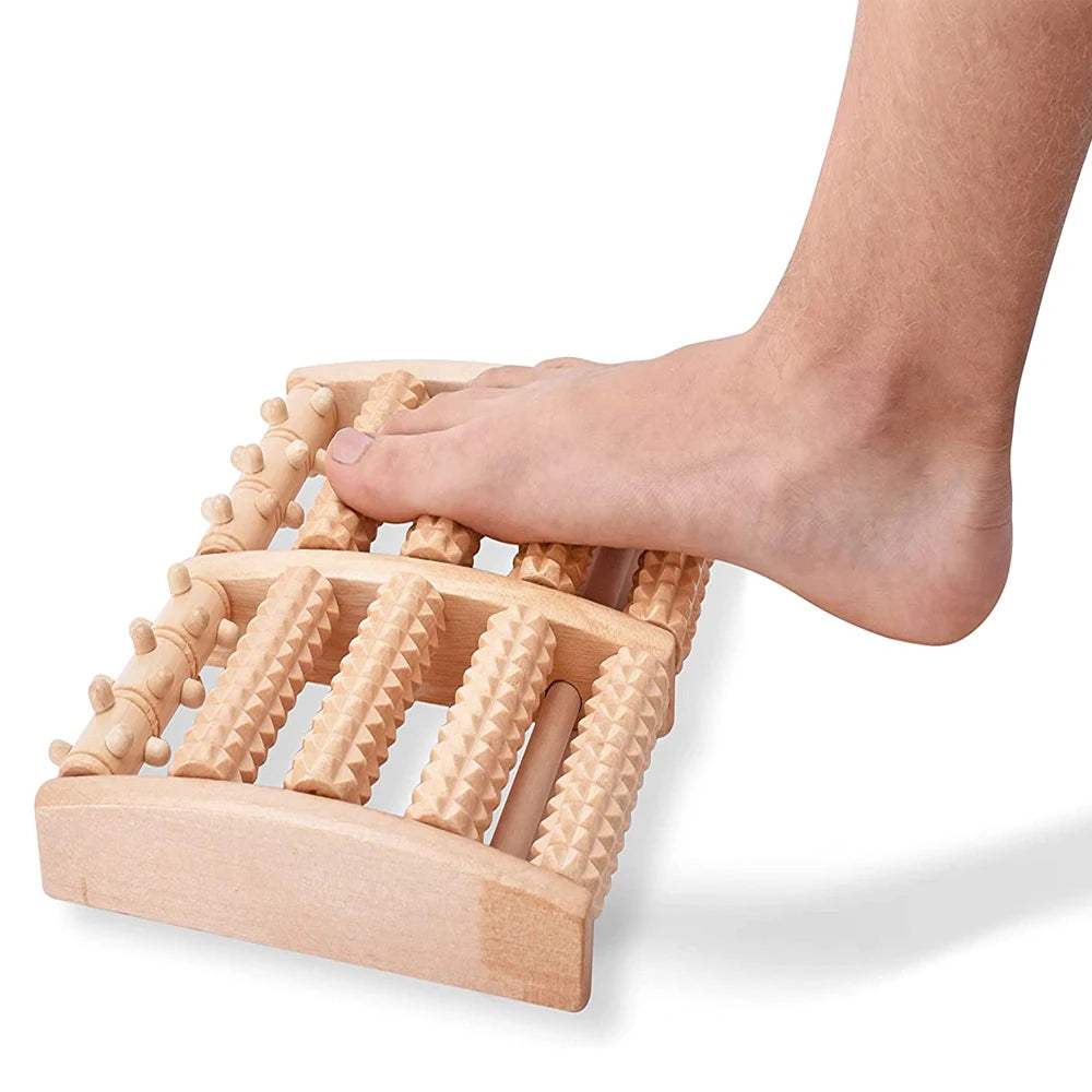 Wooden Foot Roller for Plantar Fasciitis & Neuropathy by HitMyNeed