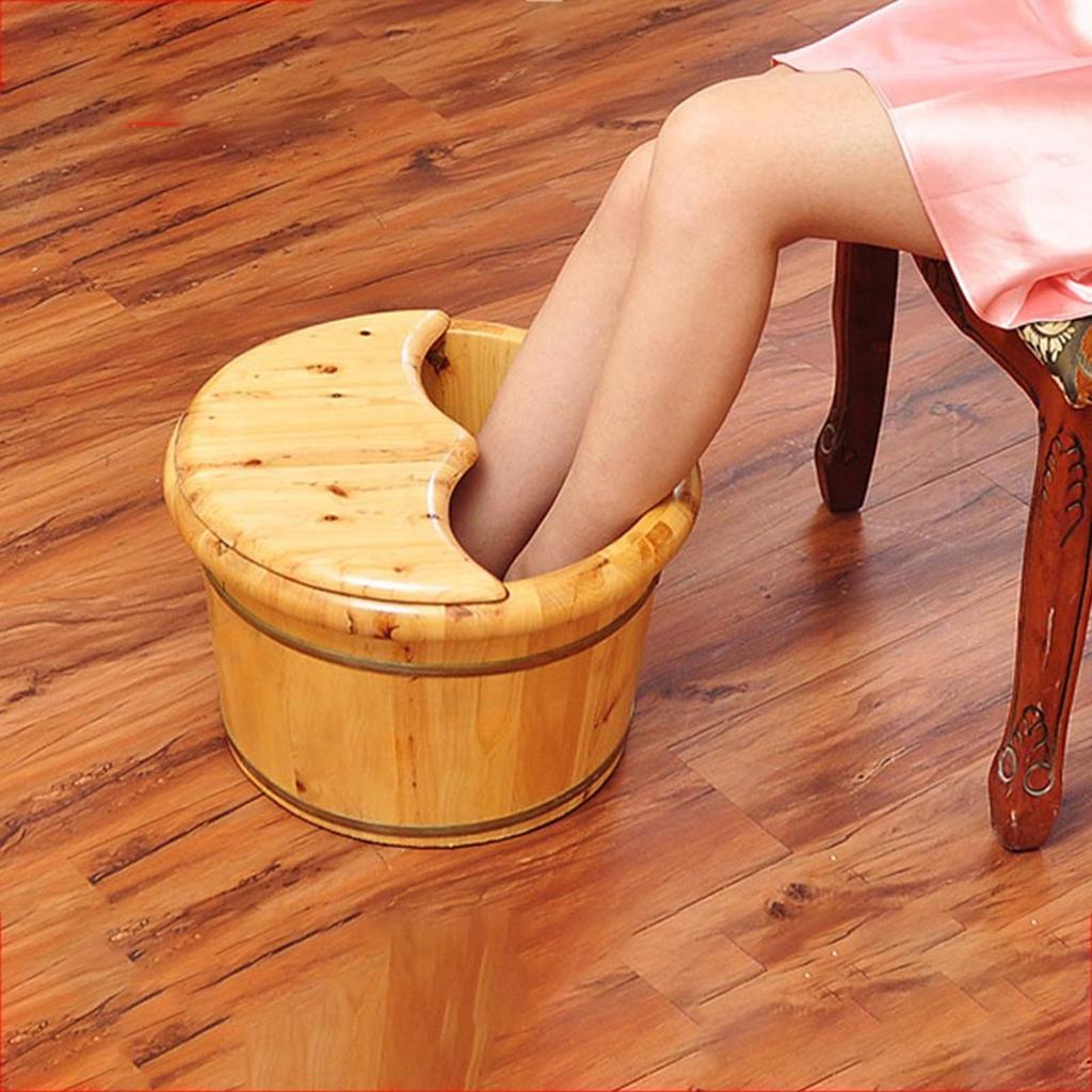 Wooden Foot Soak Bucket with Insulated Lid by HitMyNeed