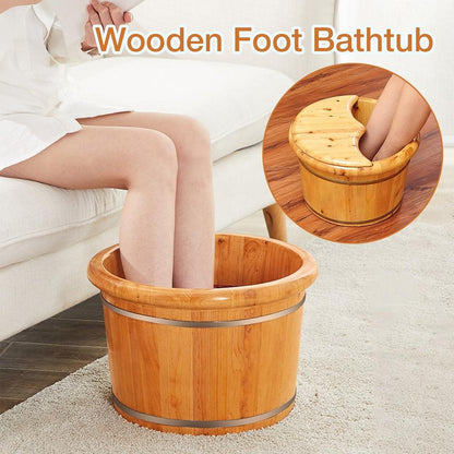Wooden Foot Soak Bucket with Insulated Lid by HitMyNeed