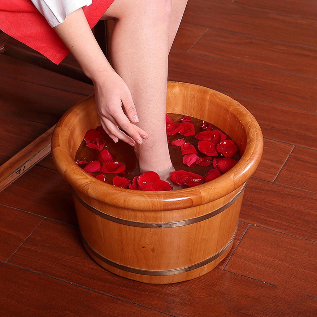 Wooden Foot Soak Bucket with Insulated Lid by HitMyNeed