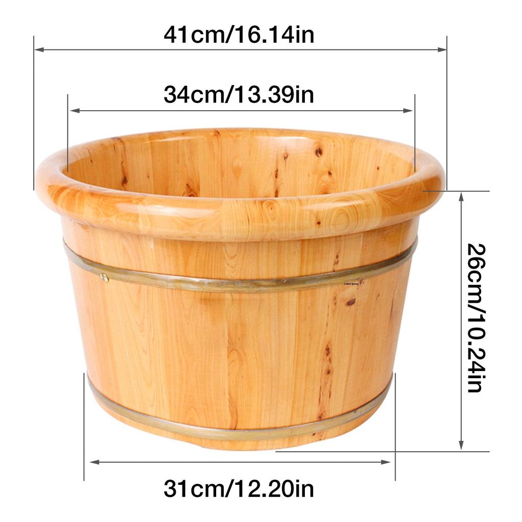 Wooden Foot Soak Bucket with Insulated Lid by HitMyNeed