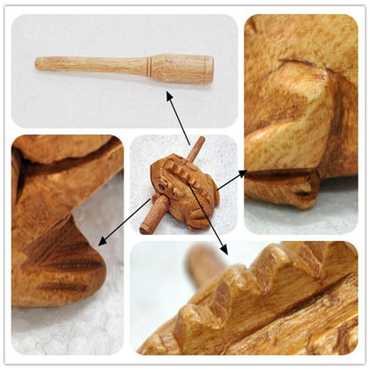 Wooden Frog Guiro Instrument with Stick by HitMyNeed