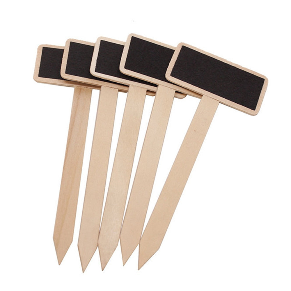 Wooden Garden Plant Markers with Chalkboard Label by HitMyNeed