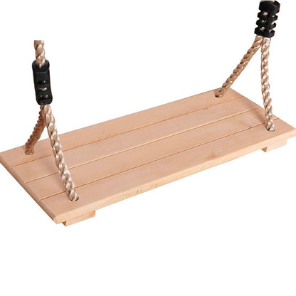 Wooden Garden Rope Swing with Adjustable Hanging Rope by HitMyNeed