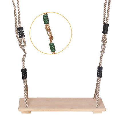 Wooden Garden Rope Swing with Adjustable Hanging Rope by HitMyNeed