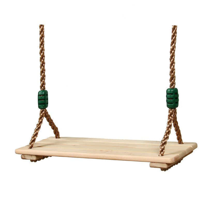 Wooden Garden Rope Swing with Adjustable Hanging Rope by HitMyNeed