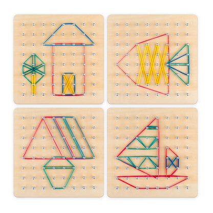Wooden Geoboard Educational Set with Activity Cards by HitMyNeed