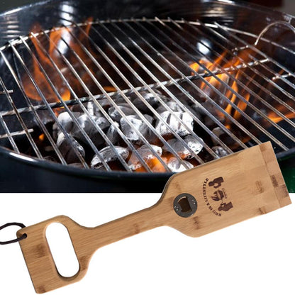 Wooden Grill Scraper Cleaning Tool with Bottle Opener by HitMyNeed