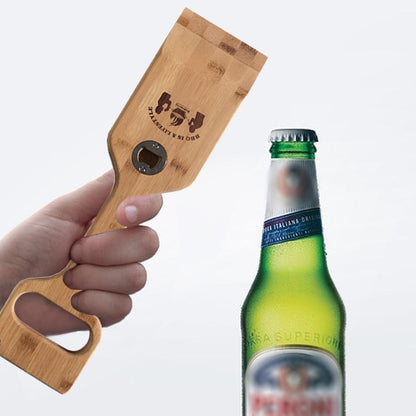 Wooden Grill Scraper Cleaning Tool with Bottle Opener by HitMyNeed