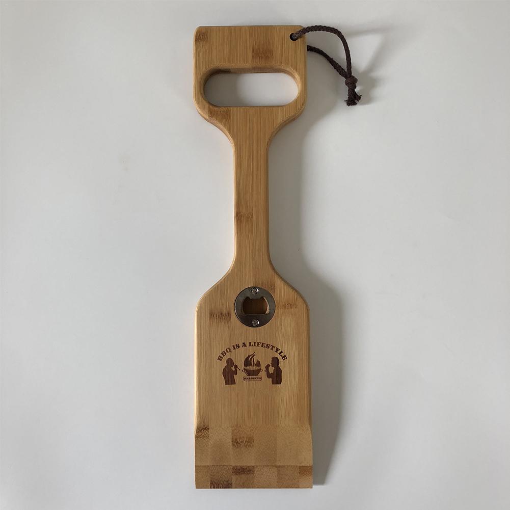 Wooden Grill Scraper Cleaning Tool with Bottle Opener by HitMyNeed