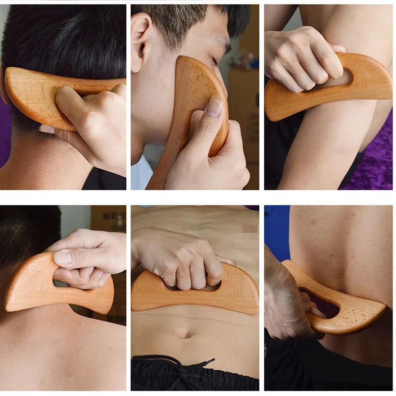 Wooden Gua Sha Scraping Board Massage Tool by HitMyNeed