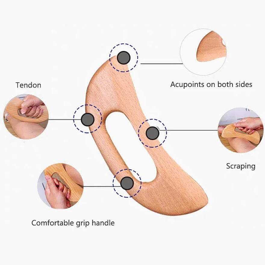Wooden Gua Sha Scraping Board Massage Tool by HitMyNeed