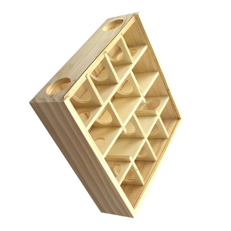 Wooden Hamster Maze Box with 16 Holes by HitMyNeed