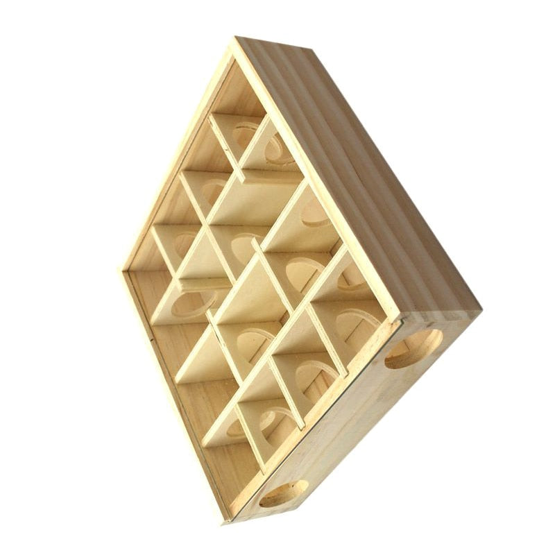 Wooden Hamster Maze Box with 16 Holes by HitMyNeed