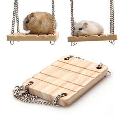 Wooden Hamster Swing Hammock for Small Pets by HitMyNeed