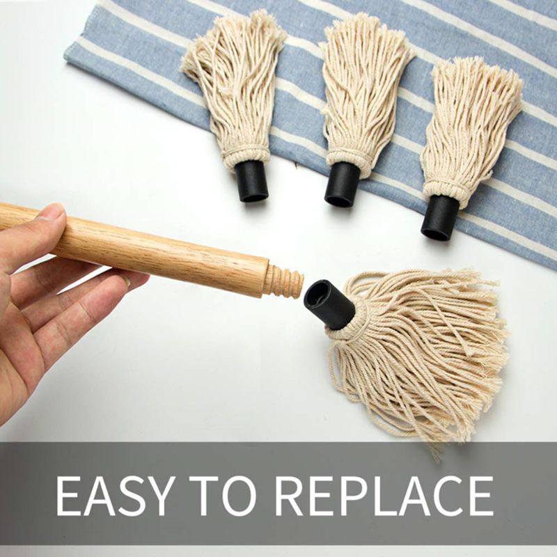 Wooden Handle Cotton BBQ Mop Basting Brush 18" by HitMyNeed
