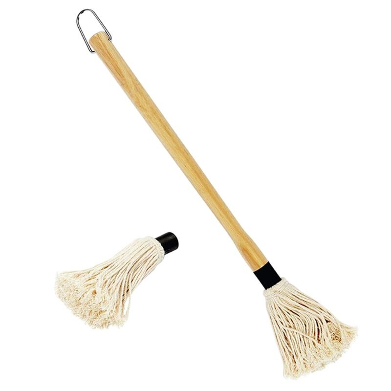 Wooden Handle Cotton BBQ Mop Basting Brush 18" by HitMyNeed