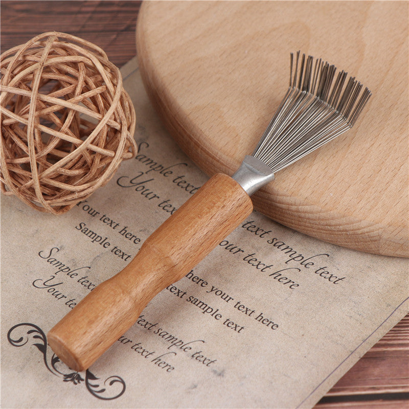 Wooden Handle Hair Brush Cleaning Tool by HitMyNeed