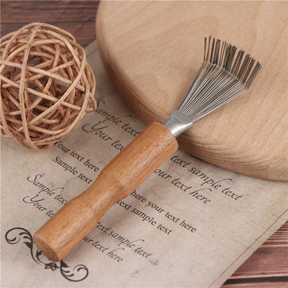 Wooden Handle Hair Brush Cleaning Tool by HitMyNeed