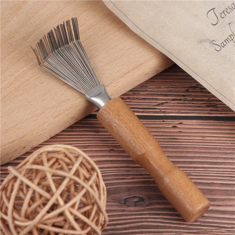 Wooden Handle Hair Brush Cleaning Tool by HitMyNeed